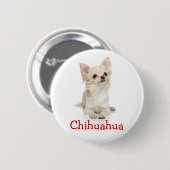 Cute Long Hazard Chihuahua Button Pin (Voorkant /achterkant)
