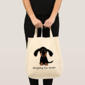 Cute Long Hazard Dachshund Wiener Dog Puppy Tote Bag (Voorkant (product))