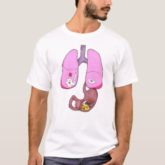 Cute longen en maag t-shirt