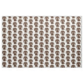 Cute Longhaire Chocolate Brown Dachshund Pattern Stof (Yard (91,4 cm))