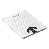 Cute Longhaire Dachshund Puppy Wiener Dog Lined Notitieblok (Schuin)