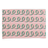 Cute Looped Pink and Green Pillow Case Kussensloop (Voorkant-Rechts)