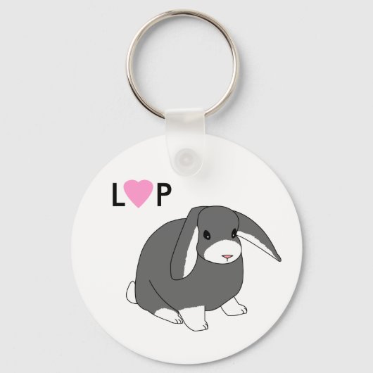 Cute Lop Rabbit Sleutelhanger (Voorkant)