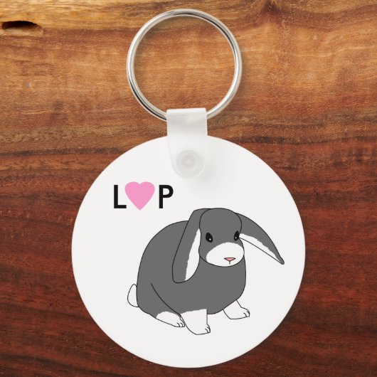 Cute Lop Rabbit Sleutelhanger (Voorkant)