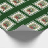 Cute Louis Wain Cat Santa Wrapping Paper Cadeaupapier (Hoek)