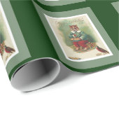 Cute Louis Wain Cat Santa Wrapping Paper Cadeaupapier (Rol Hoek)