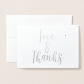 Cute Love and Bedankt Photo Wedding Bedankt Folie Kaarten (Voorkant met envelop)