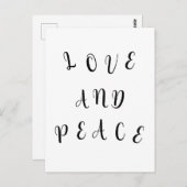 Cute Love and Peace Briefkaart (Voorkant / Achterkant)
