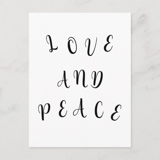 Cute Love and Peace Briefkaart (Voorkant)