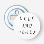 Cute Love and Peace Button Flesopener (Voorkant)