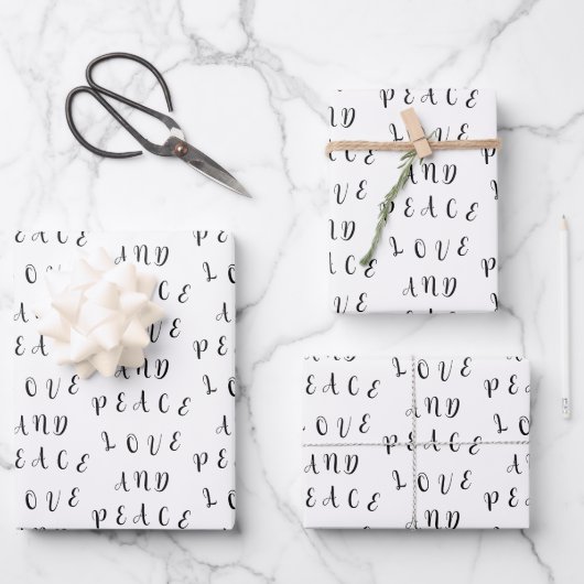Cute Love and Peace Inpakpapier Vel (Voorkant)