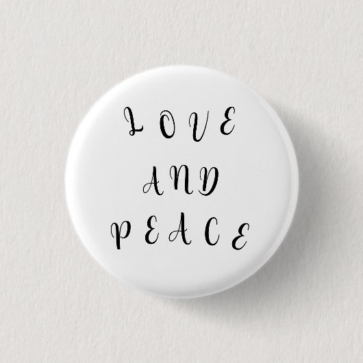 Cute Love and Peace Ronde Button 3,2 Cm (Voorkant)