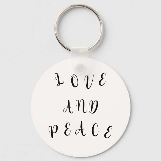 Cute Love and Peace Sleutelhanger (Voorkant)