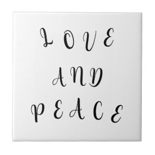 Cute Love and Peace Tegeltje