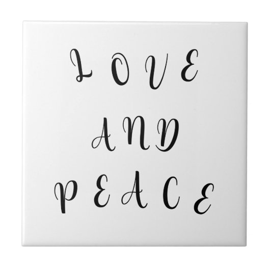 Cute Love and Peace Tegeltje (Voorkant)
