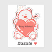 Cute Love "Be My Valentijn" scrapbook Sticker (Vel)