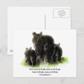 Cute Love Beren alle dingen citeren 1Corinthians 1 Briefkaart (Voorkant / Achterkant)