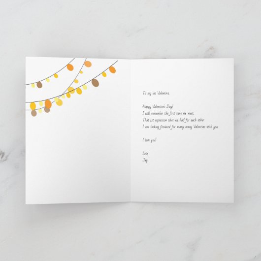 Cute Love Bird Valentijnsdag Card Kaart (Binnen)