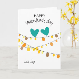 Cute Love Bird Valentijnsdag Card Kaart