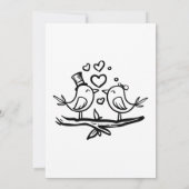 Cute Love Bird White Lovebird Weddenschap Kaart (Achterkant)