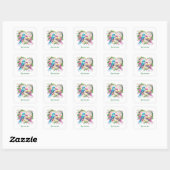 Cute love birds customizable Wedding  Vierkante Sticker (Vel)