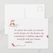 Cute Love Birds Postcard | Shared Future & Growth  Briefkaart (Voorkant / Achterkant)