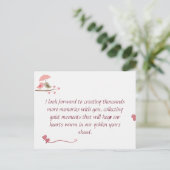 Cute Love Birds Postcard | Shared Future & Growth Briefkaart (Staand voorkant)