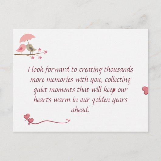 Cute Love Birds Postcard | Shared Future & Growth Briefkaart (Voorkant)