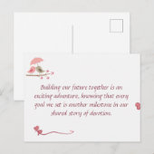 Cute Love Birds Postcard | Shared Future & Growth Briefkaart (Voorkant / Achterkant)