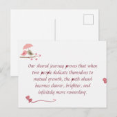 Cute Love Birds Postcard | Shared Future & Growth Briefkaart (Voorkant / Achterkant)
