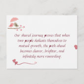 Cute Love Birds Postcard | Shared Future & Growth Briefkaart (Voorkant)