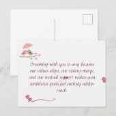 Cute Love Birds Postcard | Shared Future & Growth Briefkaart (Voorkant / Achterkant)