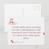 Cute Love Birds Postcard | Shared Future & Growth  Briefkaart (Voorkant / Achterkant)