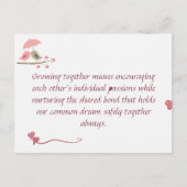 Cute Love Birds Postcard | Shared Future & Growth  Briefkaart (Voorkant)