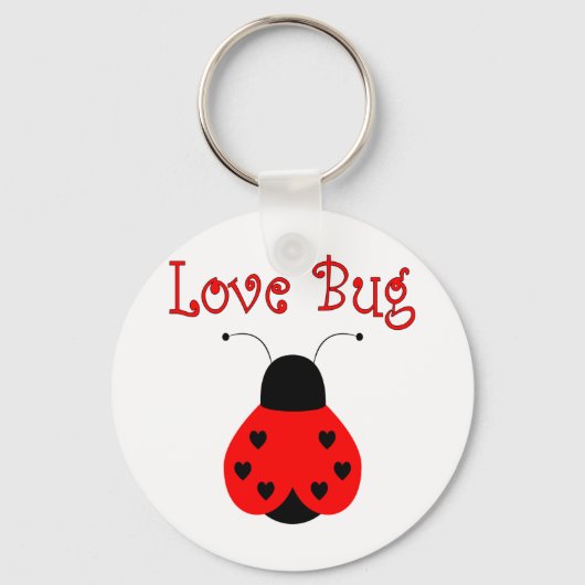 Cute Love Bug Heart Ladybug Sleutelhanger (Voorkant)