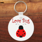 Cute Love Bug Heart Ladybug Sleutelhanger (Voorkant)