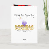 Cute Love Bug Ladybug Greeting Card Kaart (Achterkant)