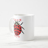 Cute Love Bug Valentijns Ladybug Koffiemok (Voorkant links)