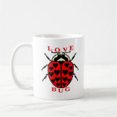 Cute Love Bug Valentijns Ladybug Koffiemok (Links)
