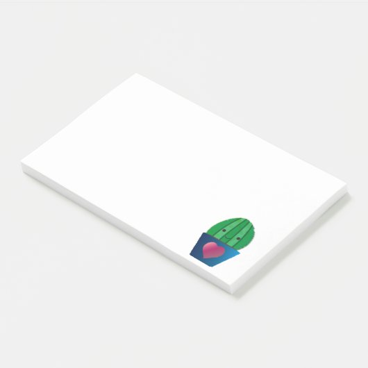 Cute Love Cactus Post-it® Notes (Schuin)