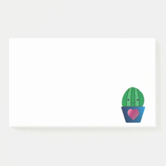 Cute Love Cactus Post-it® Notes (Voorkant)