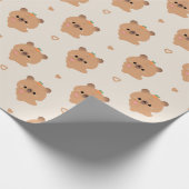 Cute Love Capybara Cadeaupapier (Hoek)