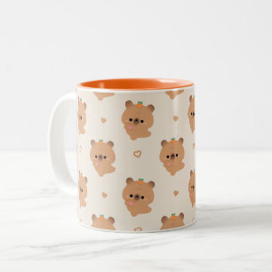 Cute Love Capybara Tweekleurige Koffiemok