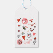 Cute Love Cartoon Cadeaulabel (Voorkant)