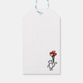 Cute Love Cartoon Cadeaulabel (Achterkant)