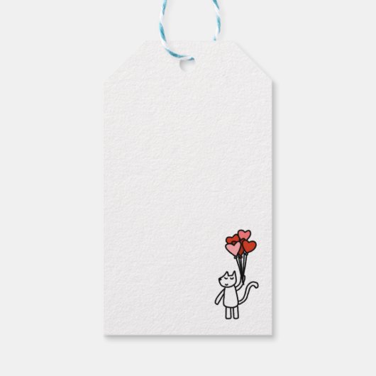 Cute Love Cartoon Cadeaulabel (Achterkant)