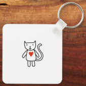 Cute Love Cartoon Sleutelhanger (Achterkant)