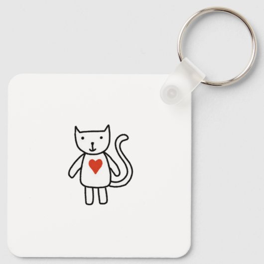 Cute Love Cartoon Sleutelhanger (Achterkant)