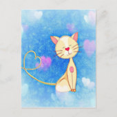 Cute Love Cat Briefkaart (Voorkant)