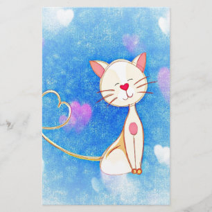 Cute Love Cat Briefpapier